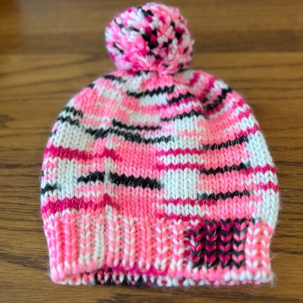 ❤️5 For $20❤️ Handmade Pink & Purple Baby Beanie Pom Pom 

Size 15” Around